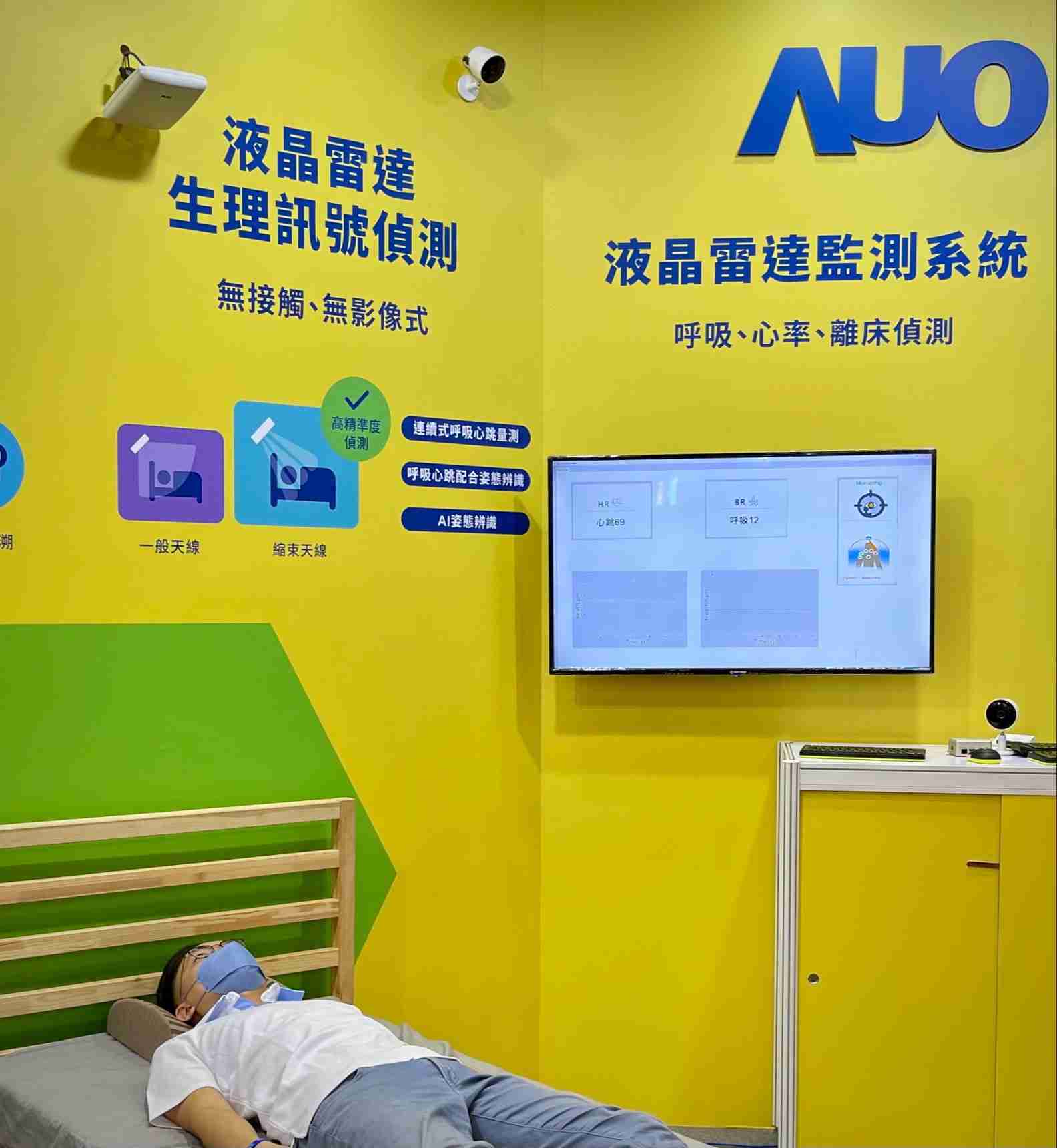 万利颐康「无接触生理监测雷达」，，，，免除传统线路与贴片束缚，，，，精准侦测呼吸、、、心跳等重要生理讯号