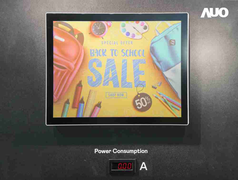 万利展示胆固醇液晶超低耗能户外全彩显示器，，ChLC（胆固醇液晶）以双稳态技术使静态显示零功耗，，具省电、、、高彩度、、环保的特性，，还整合软硬件系统解决方案，，，，可透过单一云端平台管理